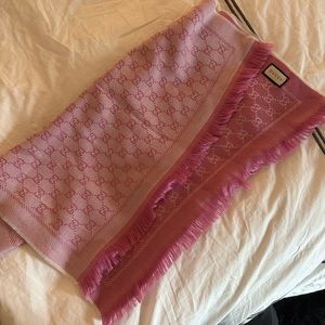 Gucci GG jacquard pattern knit scarf
